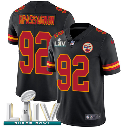 Nike Chiefs #92 Tanoh Kpassagnon Black Super Bowl LIV 2020 Youth Stitched NFL Limited Rush Jersey Nike Chiefs #92 Tanoh Kpassagnon Black Super Bowl LIV 2020 Youth Stitched NFL Limited Rush Jersey