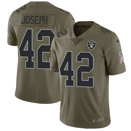 Nike Raiders #42 Karl Joseph Olive Youth Stitched NFL Limited 2017 Salute to Service Jersey Nike Raiders #42 Karl Joseph Olive Youth Stitched NFL Limited 2017 Salute to Service Jersey