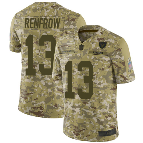 Nike Raiders #13 Hunter Renfrow Camo Youth Stitched NFL Limited 2018 Salute to Service Jersey Nike Raiders #13 Hunter Renfrow Camo Youth Stitched NFL Limited 2018 Salute to Service Jersey