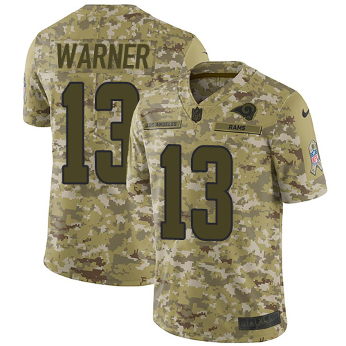Nike Rams #13 Kurt Warner Camo Youth Stitched NFL Limited 2018 Salute to Service Jersey Nike Rams #13 Kurt Warner Camo Youth Stitched NFL Limited 2018 Salute to Service Jersey