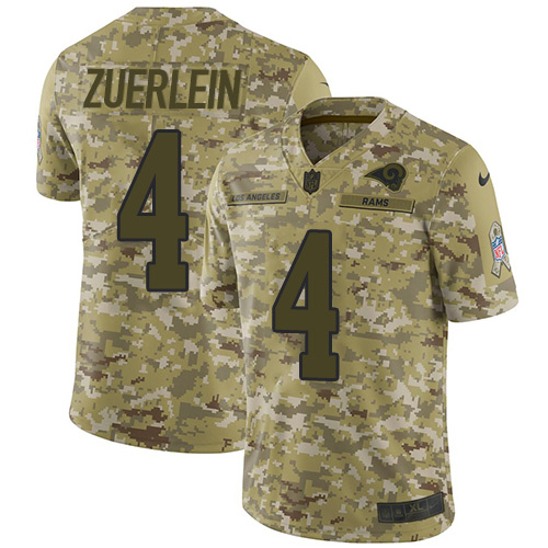 Nike Rams #4 Greg Zuerlein Camo Youth Stitched NFL Limited 2018 Salute to Service Jersey Nike Rams #4 Greg Zuerlein Camo Youth Stitched NFL Limited 2018 Salute to Service Jersey