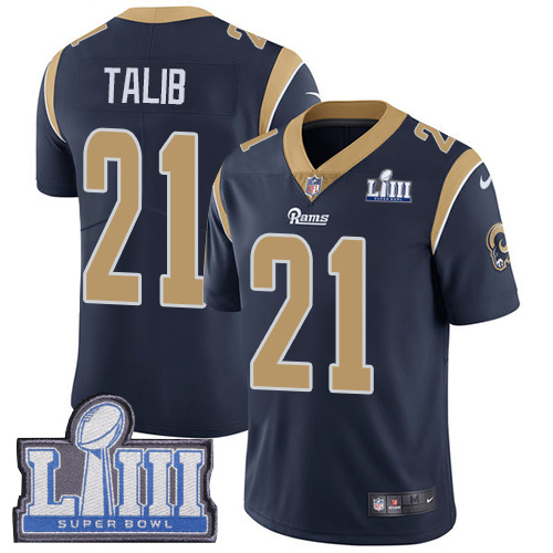 Nike Rams #21 Aqib Talib Navy Blue Team Color Super Bowl LIII Bound Youth Stitched NFL Vapor Untouchable Limited Jersey Nike Rams #21 Aqib Talib Navy Blue Team Color Super Bowl LIII Bound Youth Stitched NFL Vapor Untouchable Limited Jersey
