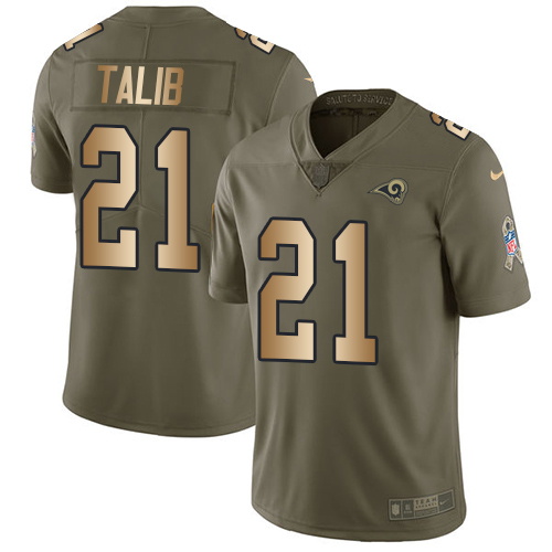 Nike Rams #21 Aqib Talib Olive/Gold Youth Stitched NFL Limited 2017 Salute to Service Jersey Nike Rams #21 Aqib Talib Olive/Gold Youth Stitched NFL Limited 2017 Salute to Service Jersey