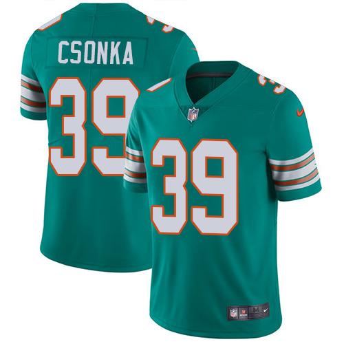 Nike Dolphins #39 Larry Csonka Aqua Green Alternate Youth Stitched NFL Vapor Untouchable Limited Jersey Nike Dolphins #39 Larry Csonka Aqua Green Alternate Youth Stitched NFL Vapor Untouchable Limited Jersey