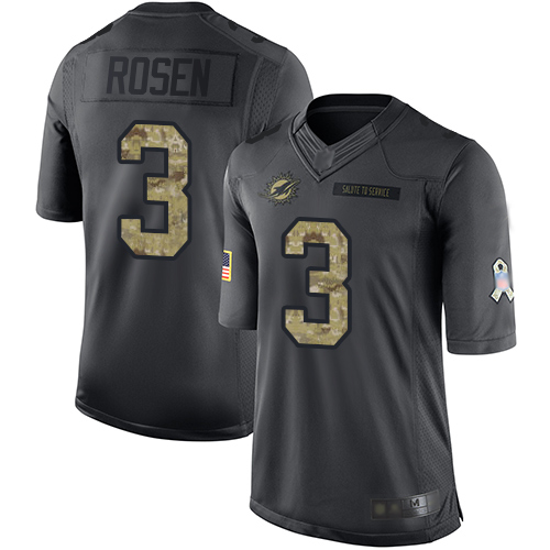 Nike Dolphins #3 Josh Rosen Black Youth Stitched NFL Limited 2016 Salute to Service Jersey Nike Dolphins #3 Josh Rosen Black Youth Stitched NFL Limited 2016 Salute to Service Jersey