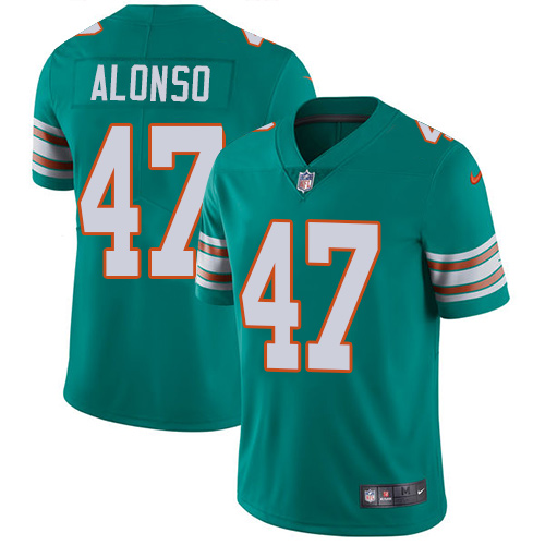 Nike Dolphins #47 Kiko Alonso Aqua Green Alternate Youth Stitched NFL Vapor Untouchable Limited Jersey Nike Dolphins #47 Kiko Alonso Aqua Green Alternate Youth Stitched NFL Vapor Untouchable Limited Jersey