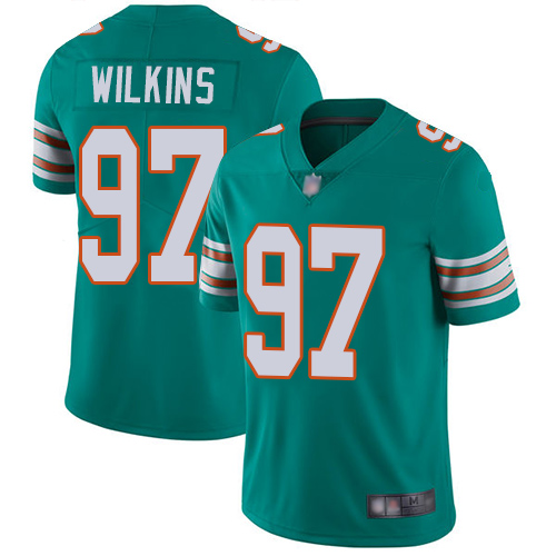 Nike Dolphins #97 Christian Wilkins Aqua Green Alternate Youth Stitched NFL Vapor Untouchable Limited Jersey Nike Dolphins #97 Christian Wilkins Aqua Green Alternate Youth Stitched NFL Vapor Untouchable Limited Jersey