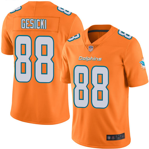 Nike Dolphins #88 Mike Gesicki Orange Youth Stitched NFL Limited Rush Jersey Nike Dolphins #88 Mike Gesicki Orange Youth Stitched NFL Limited Rush Jersey