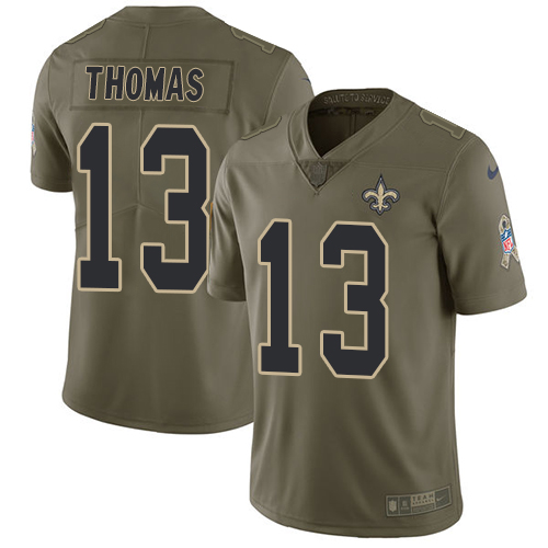 Nike Saints #13 Michael Thomas Olive Youth Stitched NFL Limited 2017 Salute to Service Jersey Nike Saints #13 Michael Thomas Olive Youth Stitched NFL Limited 2017 Salute to Service Jersey