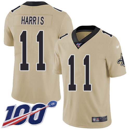 Nike Saints #11 Deonte Harris Gold Youth Stitched NFL Limited Inverted Legend 100th Season Jersey Nike Saints #11 Deonte Harris Gold Youth Stitched NFL Limited Inverted Legend 100th Season Jersey