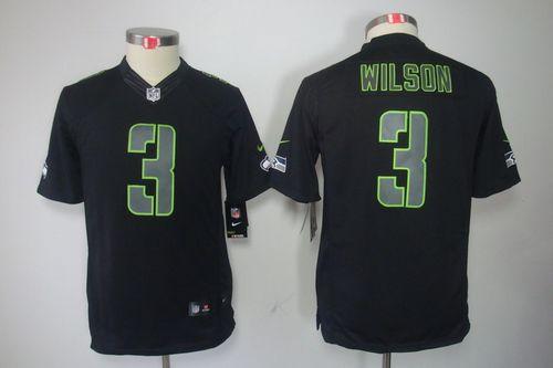 Nike Seahawks #3 Russell Wilson Black Impact Youth Stitched NFL Limited Jersey Nike Seahawks #3 Russell Wilson Black Impact Youth Stitched NFL Limited Jersey