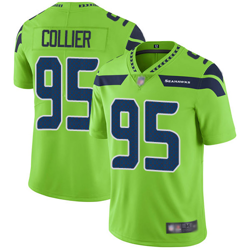 Nike Seahawks #95 L.J. Collier Green Youth Stitched NFL Limited Rush Jersey Nike Seahawks #95 L.J. Collier Green Youth Stitched NFL Limited Rush Jersey