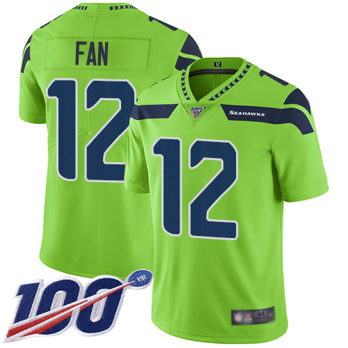 Nike Seahawks #12 Fan Green Youth Stitched NFL Limited Rush 100th Season Jersey Nike Seahawks #12 Fan Green Youth Stitched NFL Limited Rush 100th Season Jersey