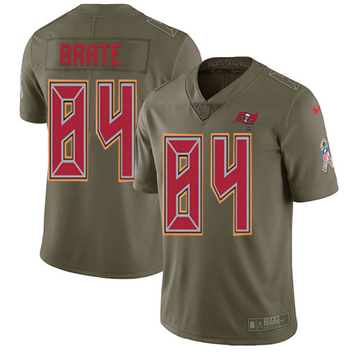 Nike Buccaneers #84 Cameron Brate Olive Youth Stitched NFL Limited 2017 Salute to Service Jersey Nike Buccaneers #84 Cameron Brate Olive Youth Stitched NFL Limited 2017 Salute to Service Jersey