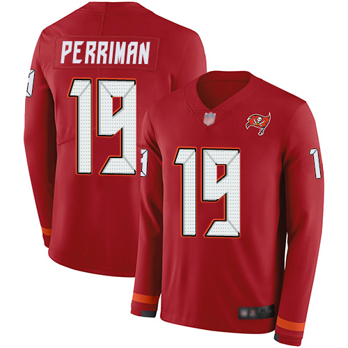 Nike Buccaneers #19 Breshad Perriman Red Team Color Youth Stitched NFL Limited Therma Long Sleeve Jersey Nike Buccaneers #19 Breshad Perriman Red Team Color Youth Stitched NFL Limited Therma Long Sleeve Jersey