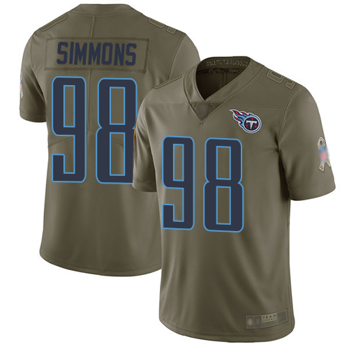 Nike Titans #98 Jeffery Simmons Olive Youth Stitched NFL Limited 2017 Salute to Service Jersey Nike Titans #98 Jeffery Simmons Olive Youth Stitched NFL Limited 2017 Salute to Service Jersey