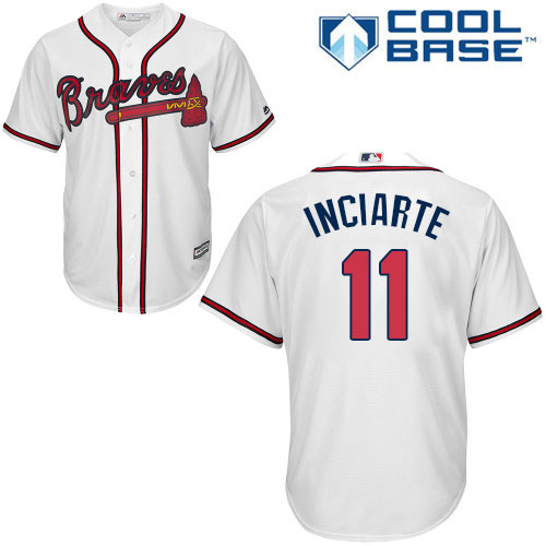 Braves #11 Ender Inciarte White Cool Base Stitched Youth MLB Jersey Braves #11 Ender Inciarte White Cool Base Stitched Youth MLB Jersey