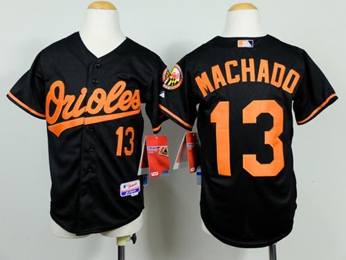 Orioles #13 Manny Machado Black Cool Base Stitched Youth MLB Jersey Orioles #13 Manny Machado Black Cool Base Stitched Youth MLB Jersey