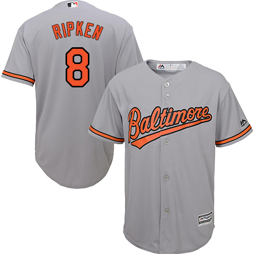 Orioles #8 Cal Ripken Grey Cool Base Stitched Youth MLB Jersey Orioles #8 Cal Ripken Grey Cool Base Stitched Youth MLB Jersey