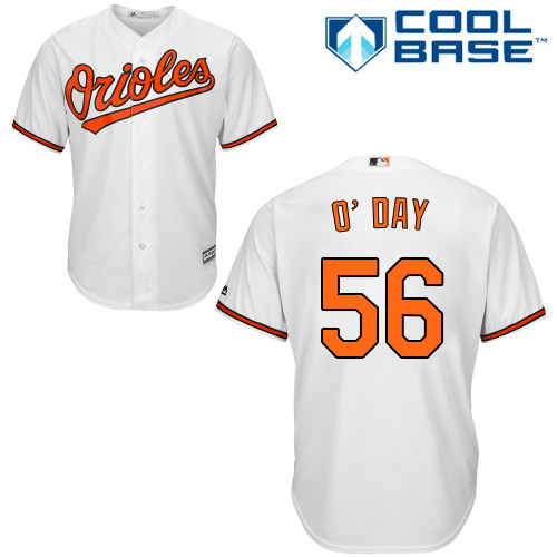 Orioles #56 Darren O'Day White Cool Base Stitched Youth MLB Jersey Orioles #56 Darren O'Day White Cool Base Stitched Youth MLB Jersey