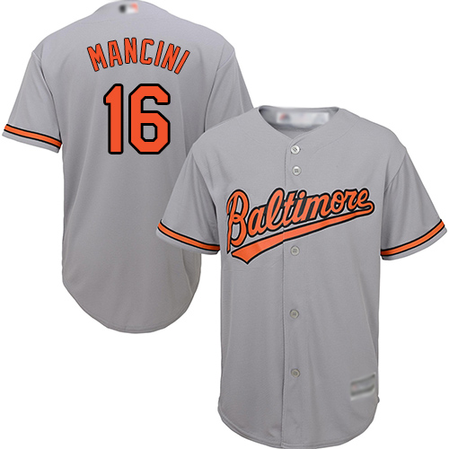 Orioles #16 Trey Mancini Grey Cool Base Stitched Youth MLB Jersey Orioles #16 Trey Mancini Grey Cool Base Stitched Youth MLB Jersey