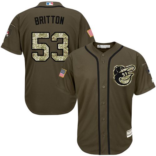 Orioles #53 Zach Britton Green Salute to Service Stitched Youth MLB Jersey Orioles #53 Zach Britton Green Salute to Service Stitched Youth MLB Jersey