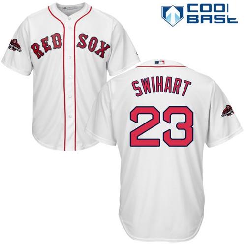 Red Sox #23 Blake Swihart White Cool Base 2018 World Series Champions Stitched Youth MLB Jersey Red Sox #23 Blake Swihart White Cool Base 2018 World Series Champions Stitched Youth MLB Jersey