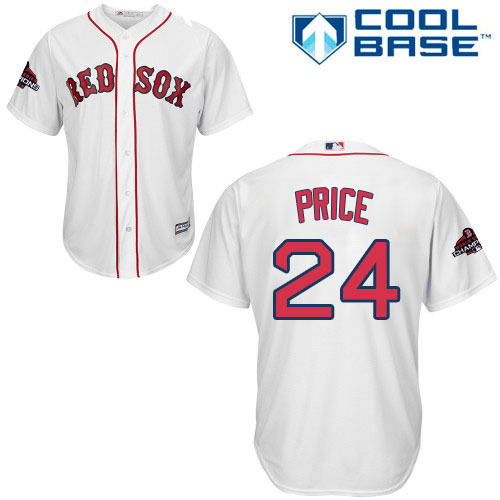 Red Sox #24 David Price White Cool Base 2018 World Series Champions Stitched Youth MLB Jersey Red Sox #24 David Price White Cool Base 2018 World Series Champions Stitched Youth MLB Jersey