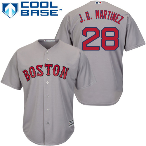 Red Sox #28 J. D. Martinez Grey Cool Base Stitched Youth MLB Jersey Red Sox #28 J. D. Martinez Grey Cool Base Stitched Youth MLB Jersey