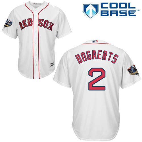 Red Sox #2 Xander Bogaerts White Cool Base 2018 World Series Stitched Youth MLB Jersey Red Sox #2 Xander Bogaerts White Cool Base 2018 World Series Stitched Youth MLB Jersey