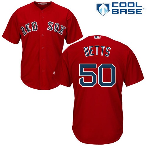 Red Sox #50 Mookie Betts Red Cool Base Stitched Youth MLB Jersey Red Sox #50 Mookie Betts Red Cool Base Stitched Youth MLB Jersey