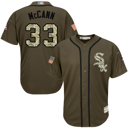 White Sox #33 James McCann Green Salute to Service Stitched Youth MLB Jersey White Sox #33 James McCann Green Salute to Service Stitched Youth MLB Jersey