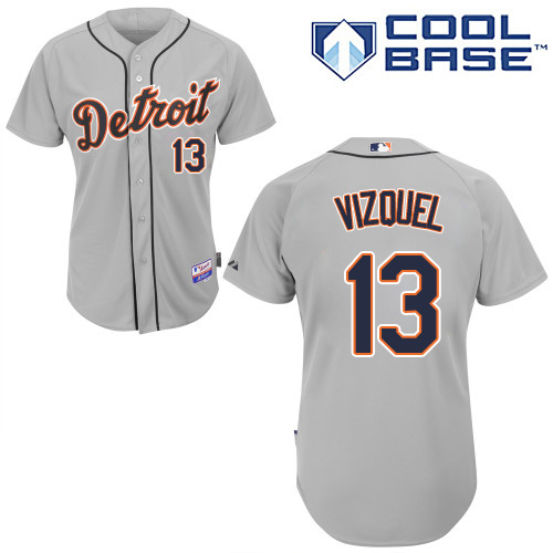 Tigers #13 Omar Vizquel Grey Cool Base Stitched Youth MLB Jersey Tigers #13 Omar Vizquel Grey Cool Base Stitched Youth MLB Jersey