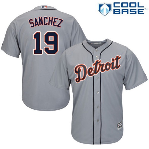 Tigers #19 Anibal Sanchez Grey Cool Base Stitched Youth MLB Jersey Tigers #19 Anibal Sanchez Grey Cool Base Stitched Youth MLB Jersey