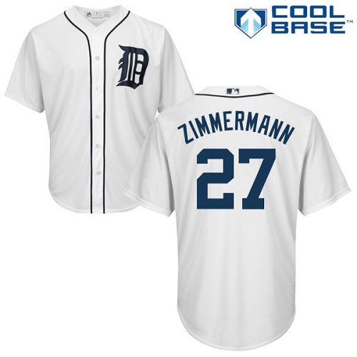 Tigers #27 Jordan Zimmermann White Cool Base Stitched Youth MLB Jersey Tigers #27 Jordan Zimmermann White Cool Base Stitched Youth MLB Jersey