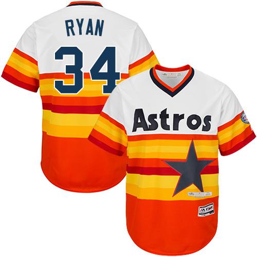 Astros #34 Nolan Ryan White/Orange Cooperstown Stitched Youth MLB Jersey Astros #34 Nolan Ryan White/Orange Cooperstown Stitched Youth MLB Jersey