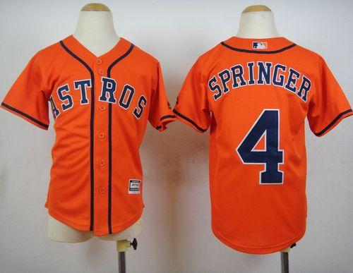 Astros #4 George Springer Orange Cool Base Stitched Youth MLB Jersey Astros #4 George Springer Orange Cool Base Stitched Youth MLB Jersey