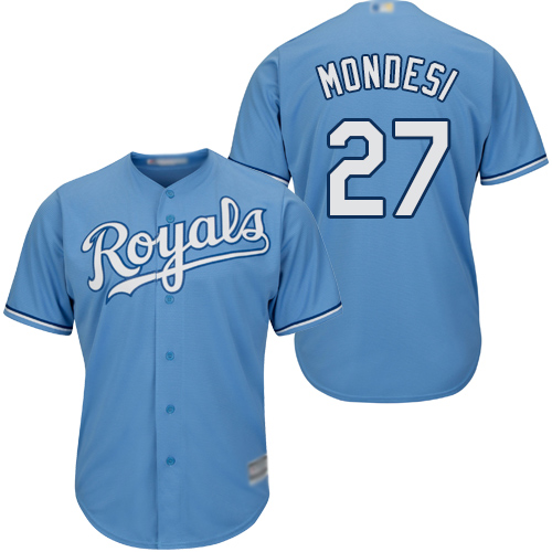 Royals #27 Raul Mondesi Light Blue Cool Base Stitched Youth MLB Jersey Royals #27 Raul Mondesi Light Blue Cool Base Stitched Youth MLB Jersey