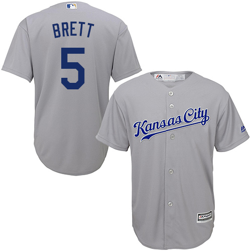 Royals #5 George Brett Grey Cool Base Stitched Youth MLB Jersey Royals #5 George Brett Grey Cool Base Stitched Youth MLB Jersey