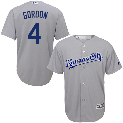 Royals #4 Alex Gordon Grey Cool Base Stitched Youth MLB Jersey Royals #4 Alex Gordon Grey Cool Base Stitched Youth MLB Jersey