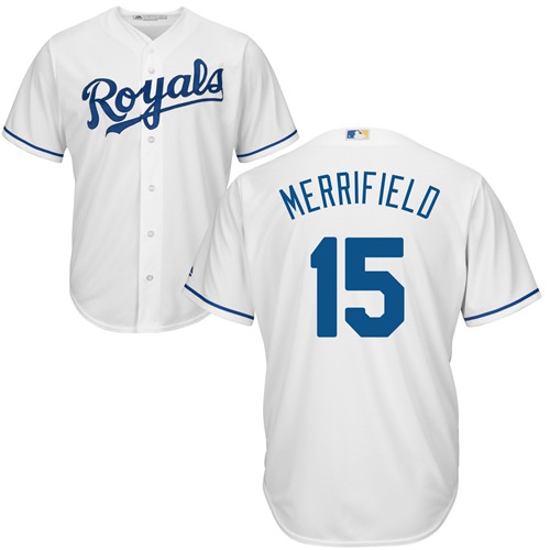 Royals #15 Whit Merrifield White Cool Base Stitched Youth MLB Jersey Royals #15 Whit Merrifield White Cool Base Stitched Youth MLB Jersey