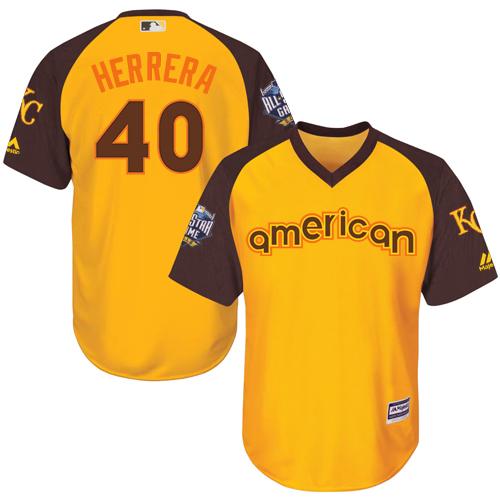 Royals #40 Kelvin Herrera Gold 2016 All-Star American League Stitched Youth MLB Jersey Royals #40 Kelvin Herrera Gold 2016 All-Star American League Stitched Youth MLB Jersey