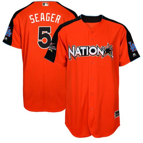 Dodgers #5 Corey Seager Orange 2017 All-Star National League Stitched Youth MLB Jersey Dodgers #5 Corey Seager Orange 2017 All-Star National League Stitched Youth MLB Jersey