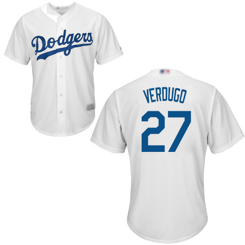 Dodgers #27 Alex Verdugo White Cool Base Stitched Youth MLB Jersey Dodgers #27 Alex Verdugo White Cool Base Stitched Youth MLB Jersey