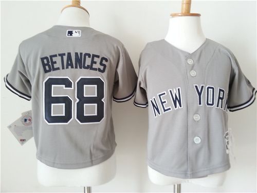 Toddler Yankees #68 Dellin Betances Grey Cool Base Stitched MLB Jersey Toddler Yankees #68 Dellin Betances Grey Cool Base Stitched MLB Jersey