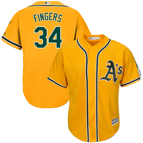 Athletics #34 Rollie Fingers Gold Cool Base Stitched Youth MLB Jersey Athletics #34 Rollie Fingers Gold Cool Base Stitched Youth MLB Jersey