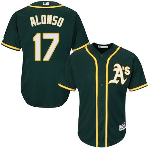 Athletics #17 Yonder Alonso Green Cool Base Stitched Youth MLB Jersey Athletics #17 Yonder Alonso Green Cool Base Stitched Youth MLB Jersey