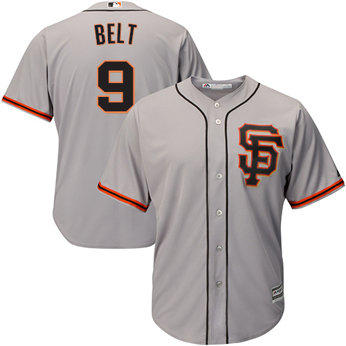 Giants #9 Brandon Belt Grey Road 2 Cool Base Stitched Youth MLB Jersey Giants #9 Brandon Belt Grey Road 2 Cool Base Stitched Youth MLB Jersey