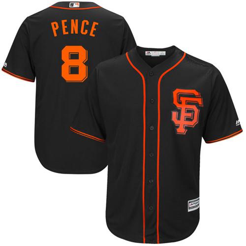 Giants #8 Hunter Pence Black Alternate Stitched Youth MLB Jersey Giants #8 Hunter Pence Black Alternate Stitched Youth MLB Jersey