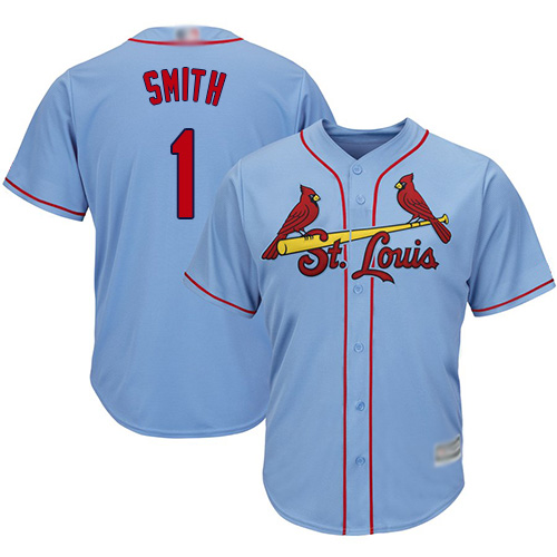 Cardinals #1 Ozzie Smith Light Blue Cool Base Stitched Youth MLB Jersey Cardinals #1 Ozzie Smith Light Blue Cool Base Stitched Youth MLB Jersey